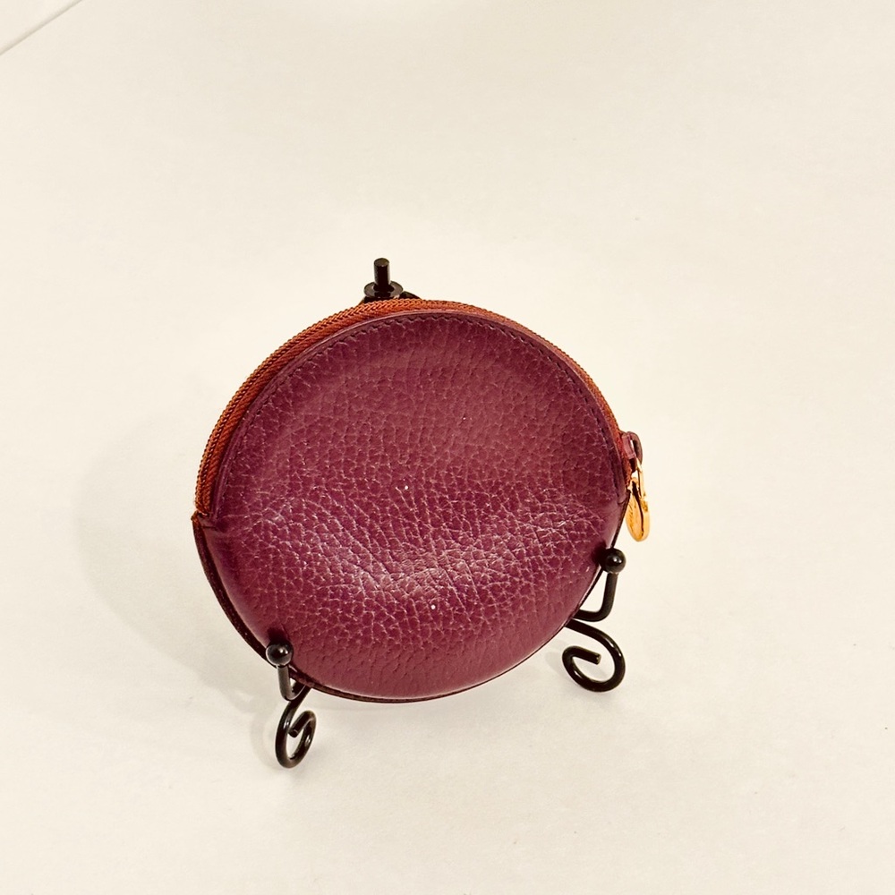Elegant Cartier Burgundy Leather Coin Purse - Picture 9 of 10